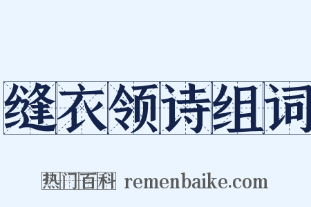 缝衣领诗组词是什么意思的图片